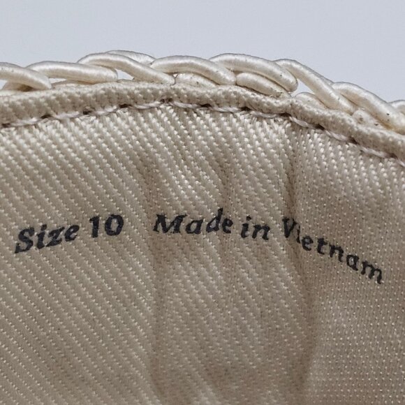 NEW Dolce Vita Ladin Wedge Womens 10 Ivory Cream Woven Platform Sandal Heels - Picture 11 of 12